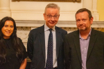 Nicola, Michael Gove and Dave Griffiths in Downing Street