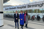 Mayor Andy Street, Secretary of State for Health and Social Care Victoria Atkins and Nicola Richards MP visiting Queen Elizabeth Hospital Birmingham 